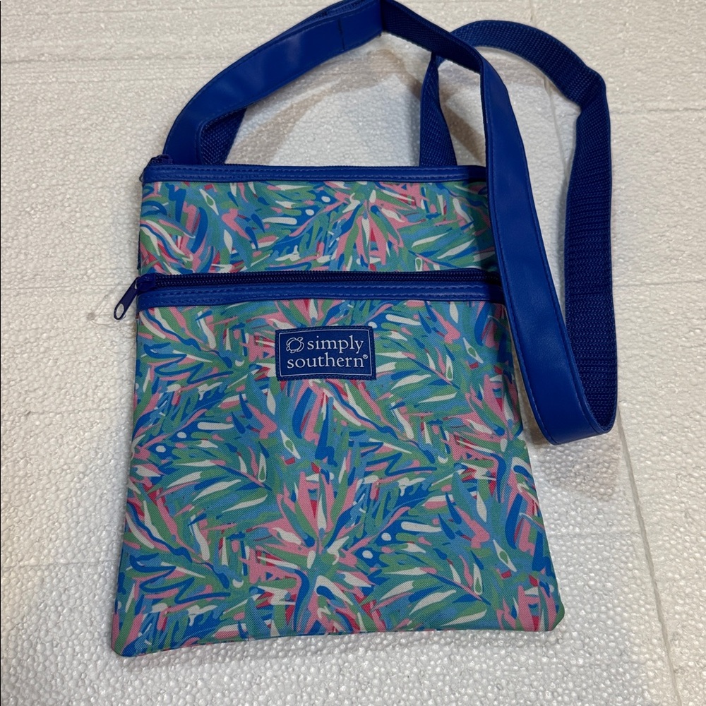 SIMPLY SOUTHERN ✨ Blue and Pink Crossbody Bag like new